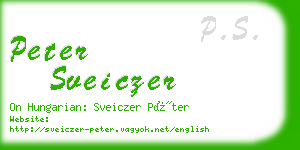 peter sveiczer business card